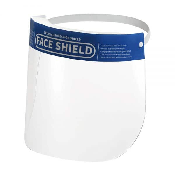 Face Shield with Clear Wide Visor