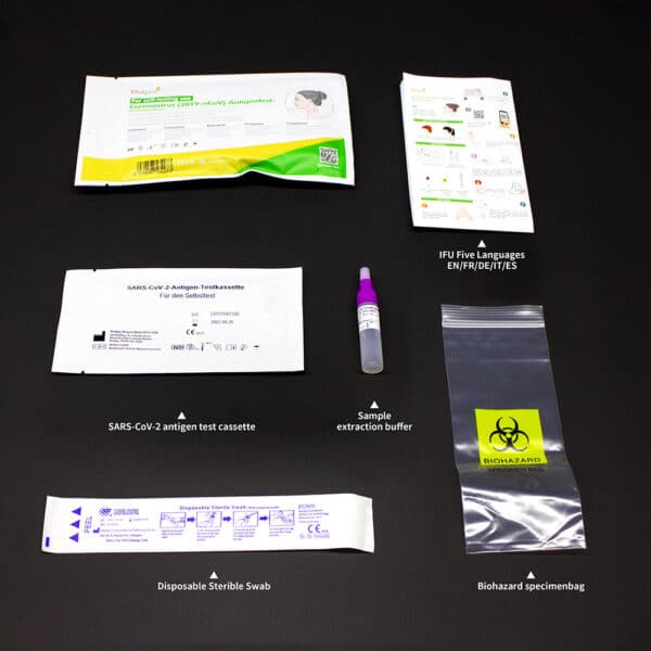 Hotgen Coronavirus Rapid Test Antigen Test Self Test CE0123 Softbag 1er Pack 003