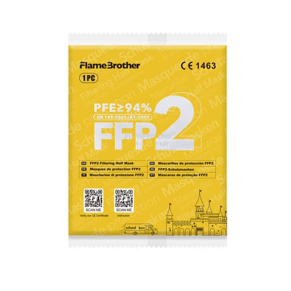 Flamebrother FFP2 Small Size Mask Colours White Individual Package